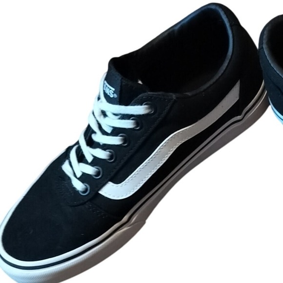 Vans Ward Low Top Sneakers Black White Women's Size 8 Casual Skate Shoes - Picture 5 of 6